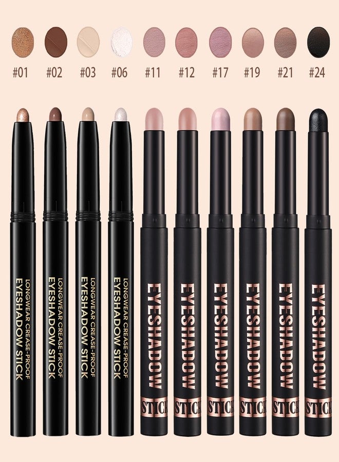 Euphily Matte Cream Eyeshadow Stick, Waterproof Eye Shadow Stick, Long-Lasting and Blendable High Pigmented Single Eyeliner Makeup for Women, 21 Gray Brown - Image 5